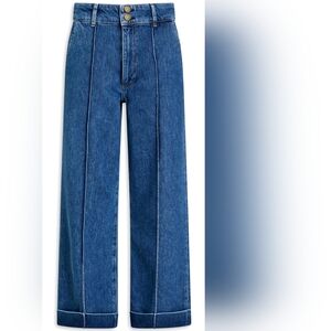 NWT Frame 70s Cuffed Crop Seamed Pants